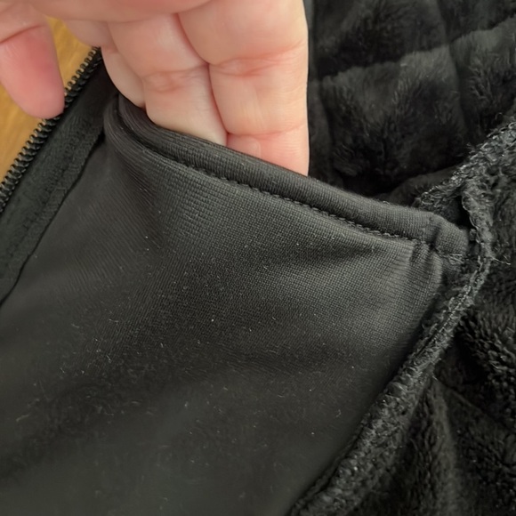 The North Face Jacket Black Quilted Fleece Full Front Zip front zip pockets XS - Picture 6 of 12